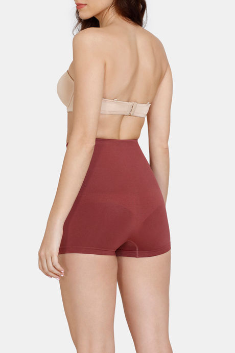 Zivame High Compression Seamless High Waist Boyshorts - Wild Ginger — image 4